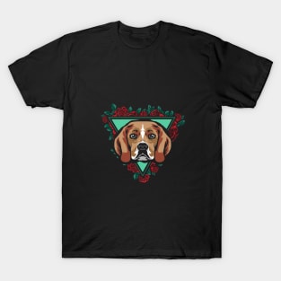 Beagle in  rose T-Shirt